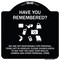 Signmission Have You Remembered We Are Not Responsible for Personal Items Left in Vehicles Double, BW-1818-23909 A-DES-BW-1818-23909 - alternate 1